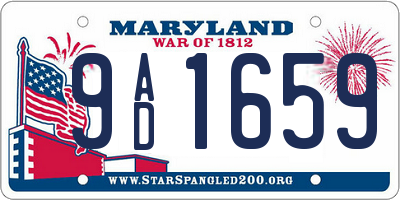 MD license plate 9AD1659