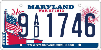 MD license plate 9AD1746
