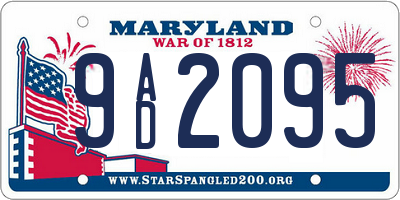 MD license plate 9AD2095