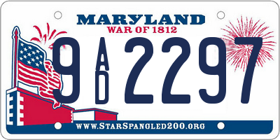 MD license plate 9AD2297