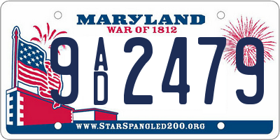 MD license plate 9AD2479