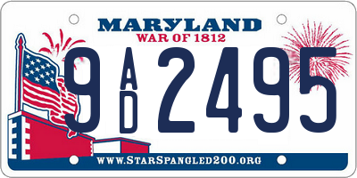 MD license plate 9AD2495