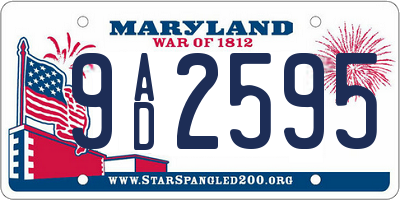 MD license plate 9AD2595