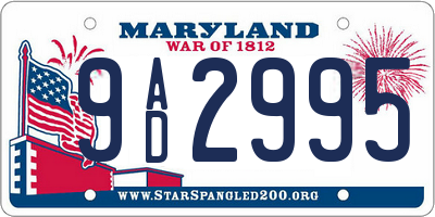 MD license plate 9AD2995