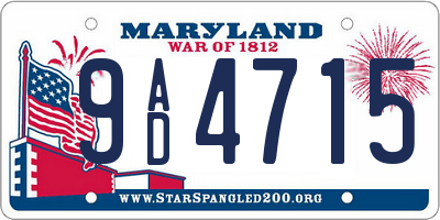 MD license plate 9AD4715