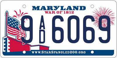 MD license plate 9AD6069