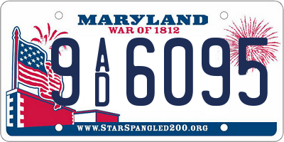 MD license plate 9AD6095