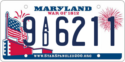 MD license plate 9AD6211
