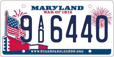 MD license plate 9AD6440