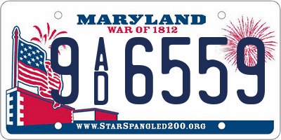 MD license plate 9AD6559