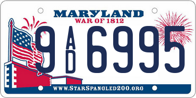 MD license plate 9AD6995