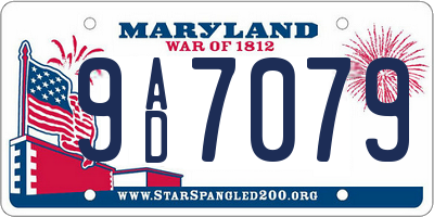 MD license plate 9AD7079