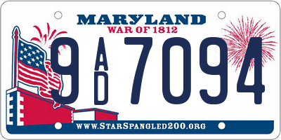 MD license plate 9AD7094