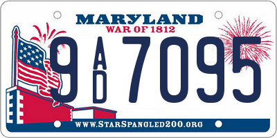 MD license plate 9AD7095