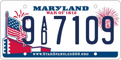 MD license plate 9AD7109