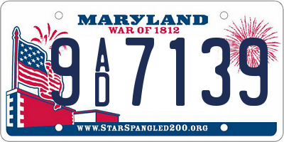 MD license plate 9AD7139