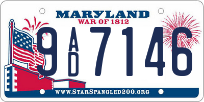 MD license plate 9AD7146