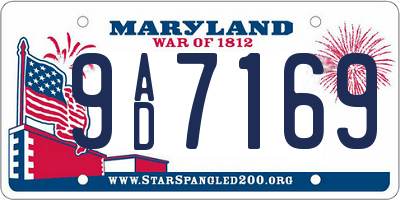 MD license plate 9AD7169
