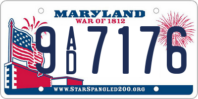 MD license plate 9AD7176