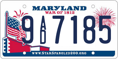 MD license plate 9AD7185