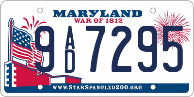 MD license plate 9AD7295