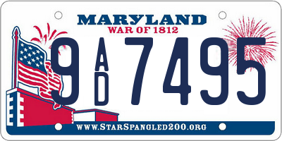 MD license plate 9AD7495