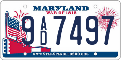 MD license plate 9AD7497