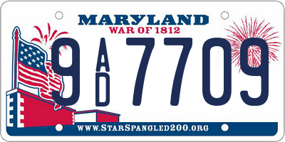 MD license plate 9AD7709