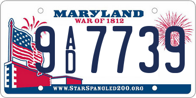 MD license plate 9AD7739