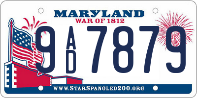 MD license plate 9AD7879