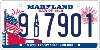 MD license plate 9AD7901