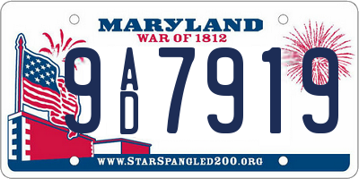 MD license plate 9AD7919