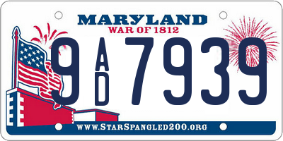 MD license plate 9AD7939