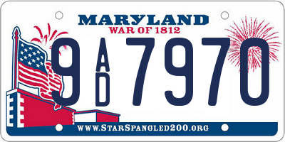 MD license plate 9AD7970