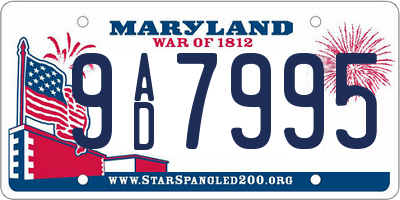 MD license plate 9AD7995