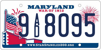 MD license plate 9AD8095