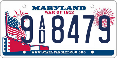 MD license plate 9AD8479