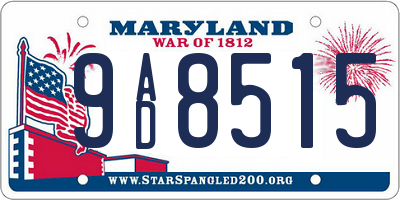 MD license plate 9AD8515