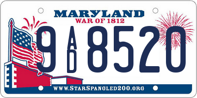 MD license plate 9AD8520