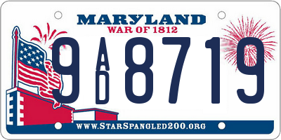 MD license plate 9AD8719