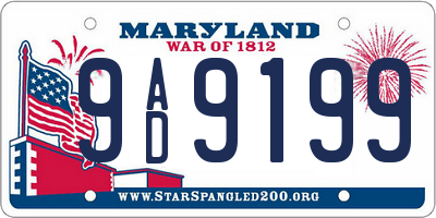 MD license plate 9AD9199