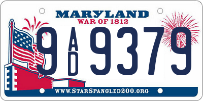 MD license plate 9AD9379