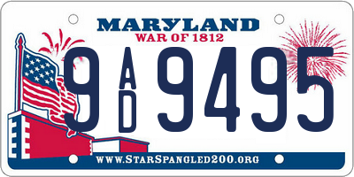 MD license plate 9AD9495