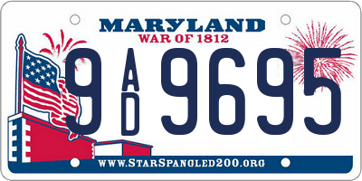 MD license plate 9AD9695