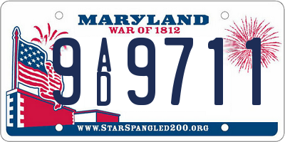 MD license plate 9AD9711