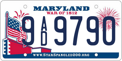MD license plate 9AD9790