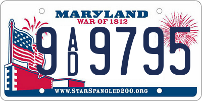 MD license plate 9AD9795