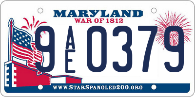 MD license plate 9AE0379
