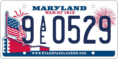 MD license plate 9AE0529