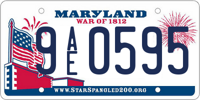 MD license plate 9AE0595